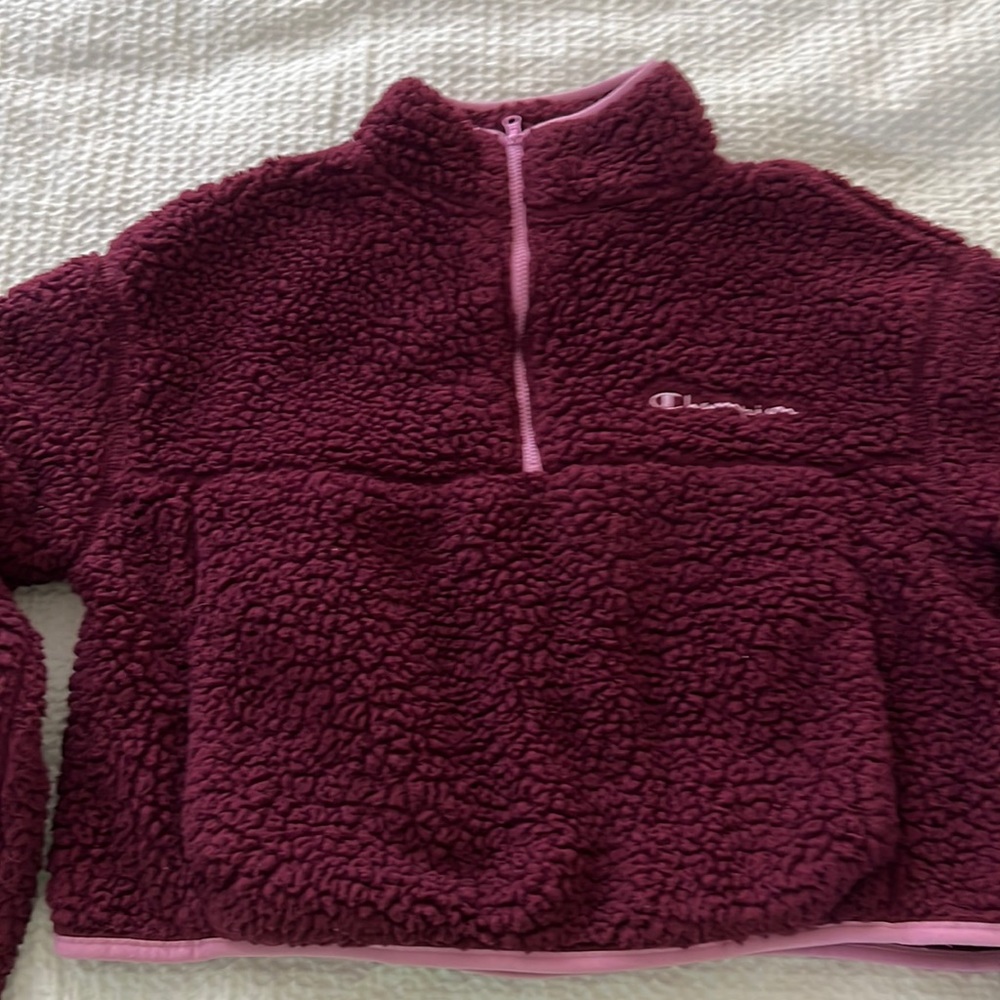 CHAMPION Cropped Sherpa Fleece pullover